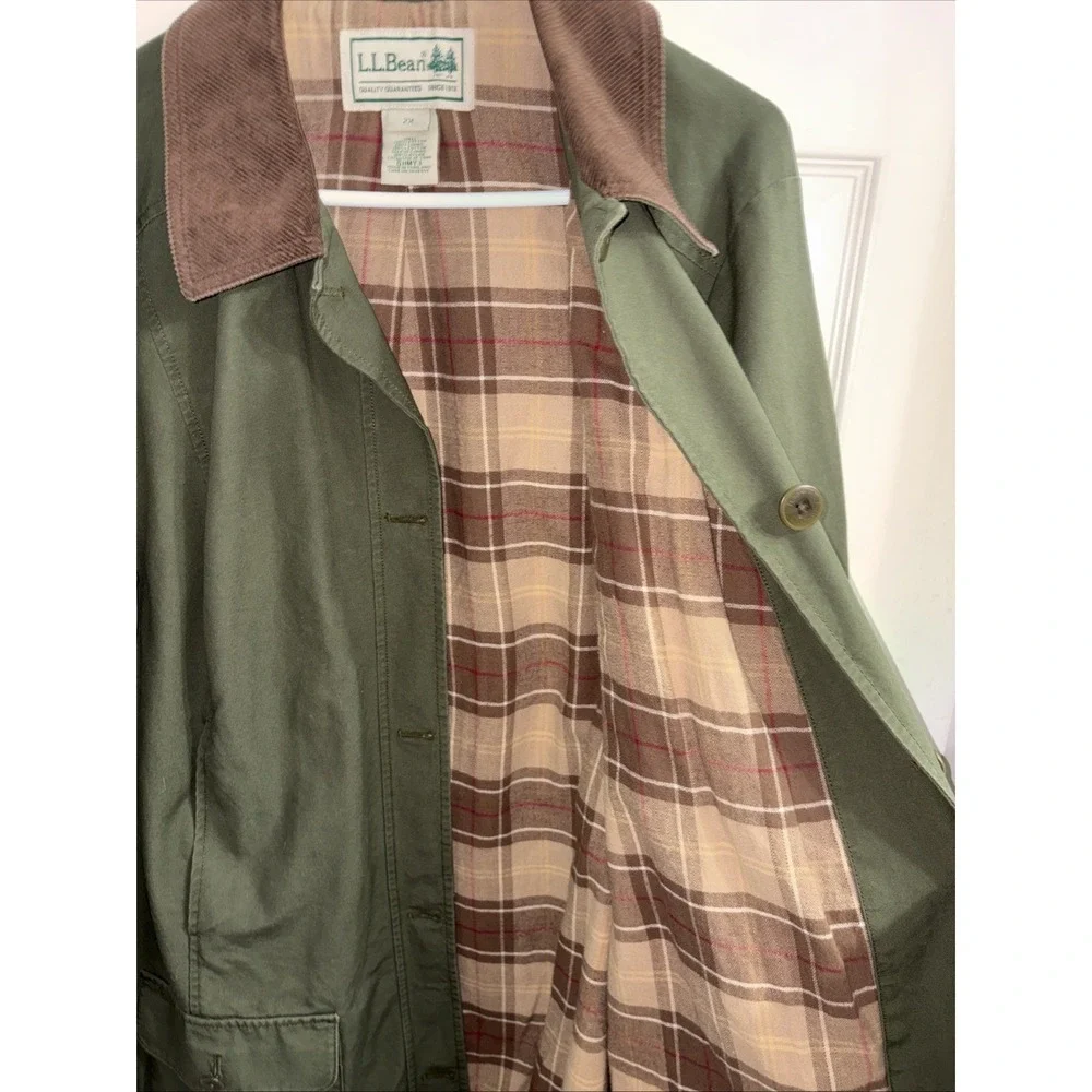 LL Bean womens green barn jacket 2XL - Picture 5 of 6